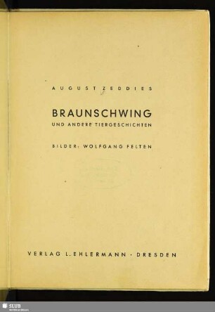 Braunschwing und andere Tiergeschichten