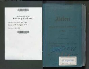 Reuss; Erich, Bergassessor; Prüfungs- u. Personalakten Band 1 (Ausarbeitungen)