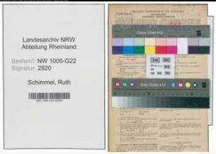 Entnazifizierung Ruth Schimmel , geb. 19.06.1919 (Geschaeftsinhaberin)