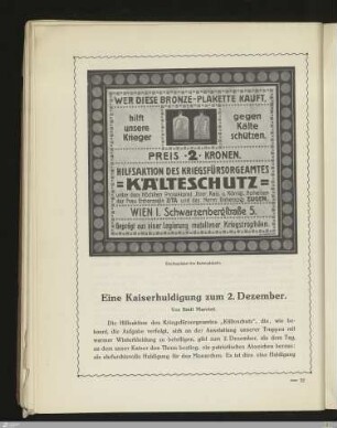 Eine Kaiserhuldigung zum 2. Dezember. Von Emil Marriot