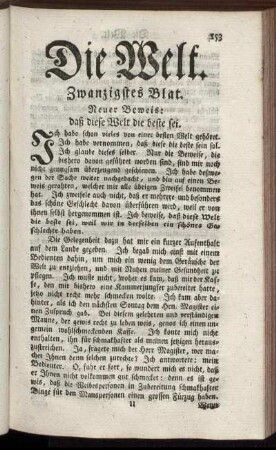 Zwanzigstes Blat.