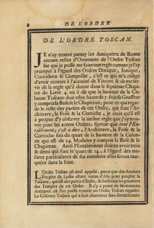 De L'Ordre Toscan