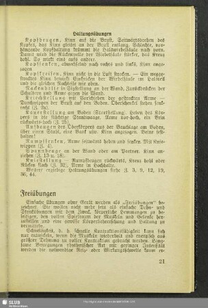 Freiübungen