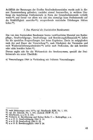 a) Verurteilungen 1964 in Verbindung mit früheren Verurteilungen