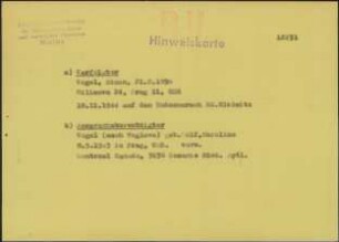 Eintrag in der Bundeszentralkartei (Teil des Testsamples): Vogel, Simon