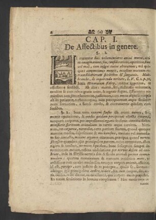 Cap. I. De Affectibus in genere