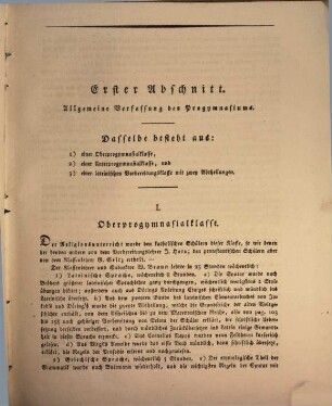 Jahresbericht von dem Königlichen Progymnasium zu Frankenthal : bekanntgemacht bei der öffentlichen Preisevertheilung. 1820