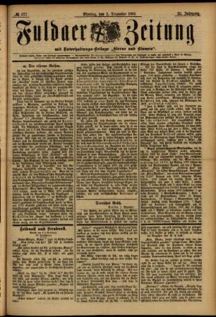 Ausgabe vom Montag, den 02. Dezember 1895.