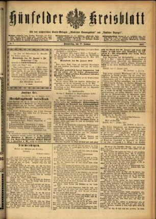 Ausgabe vom Donnerstag, den 18. Januar 1912.