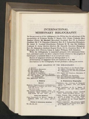 International missionary bibliography