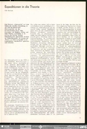 Expeditionen in der Theorie : Formgestaltung und Gebrauchsgrafik