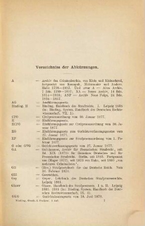 Grundriss des Deutschen Strafprocessrechts