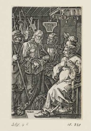 Christus vor Kaiphas, Blatt 4 der Folge "Kupferstich-Passion"