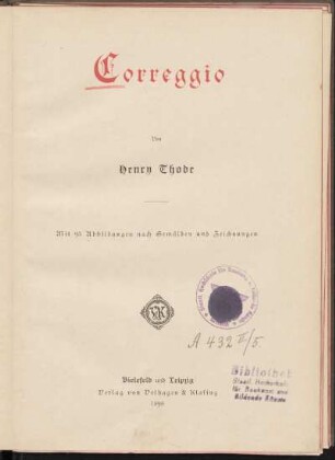 Correggio : mit 93 Abbildungen nach Gemälden und Zeichnungen