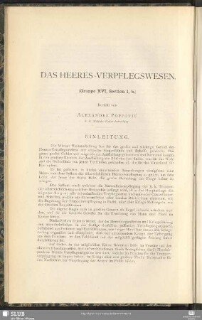 Das Heeres-Verpflegswesen