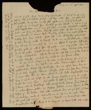 8: Brief von Gustav Friedrich Haenel an Gustav Hugo, Leipzig, 26.4.1836