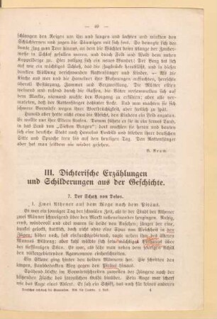 III. Dichterische Erzählungen und Schilderungen aus der Geschichte