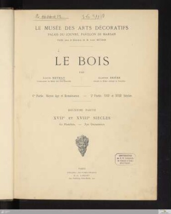 [Deuxième Partie]: XVIIe Et XVIIIe Siècles