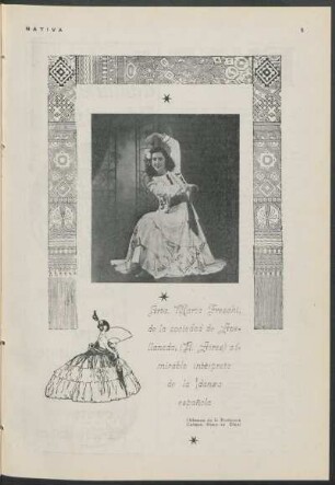 [Fotografía de] Srta. Marta Freschi, de la sociedad de Avellaneda, (B.Aires) admirable intérprete de la danza española