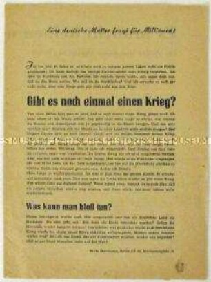 Aufruf des Demokratischen Frauenbundes zur Wahl der Delegierten des 3. Deutschen Volkskongresses