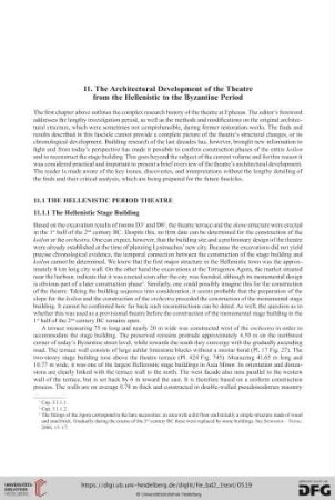 11. The Architectural Development of the Theatre from Hellenistic to the Byzantine Period