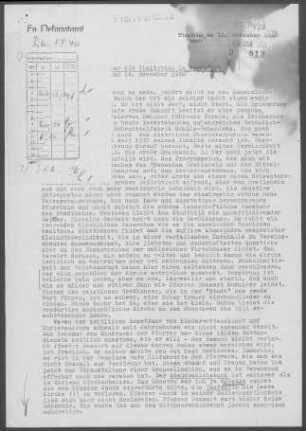 Gerabronn: Visitationsbericht mit Pfarrbericht 1960