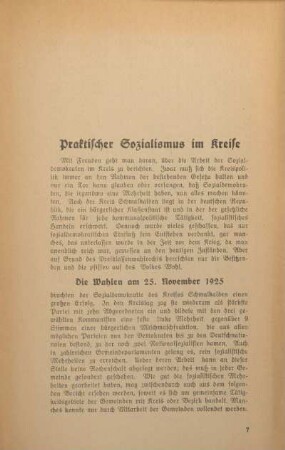 Praktischer Sozialismus im Kreise.
