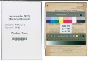 Entnazifizierung Franz Zanders , geb. 07.06.1901 (Hausschlachter)