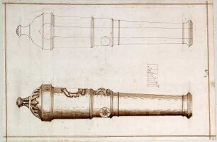 WHK 43 Pläne der Artillerie: Kanonenrohr, Haubitze und Laffette