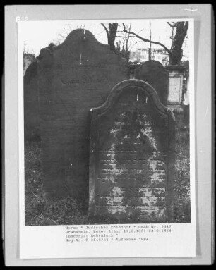 Grabstein der Ester Blün (gestorben 1864.09.23)