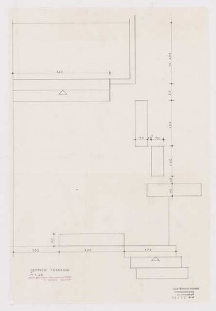 Haus und Garten Ernst Hassler, Oerlinghausen: Detailplan Terrasse 1:20