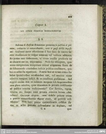 Caput I. De Ipsis Poenis Romanorum