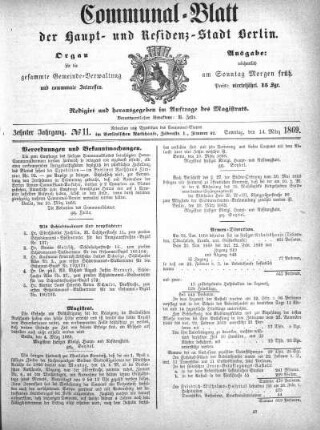 1869,11: No. 11, 14. März 1869
