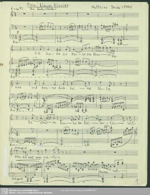 Mein blaues Klavier : (1986)