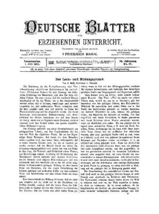 Der Lern- und Bildungsprozeß