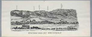 Panoramaansicht an der Eisenbahnstation Königswald (heute Libouchec)