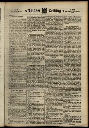 Zweite Ausgabe vom Montag, den 22. April 1912.