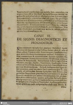 Caput VI. De Signis Diagnosticis Et Prognosticis