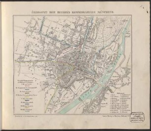 Topographischer Atlas Von München In Seinem Ganzen Burgfrieden : Dargestellt Und Bearbeitet In 88 Sectionen Im 2,500 Theiligen Maass-Stabe, 0