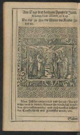 Am Tage des heiligen Apostels Jacobi. ...