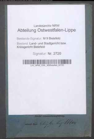 Erblasser: Rhedanz, Catharina, geb. Descher: Testament
