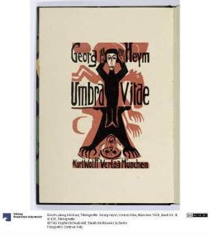 Titelvignette. Georg Heym, Umbra Vitae, München 1924
