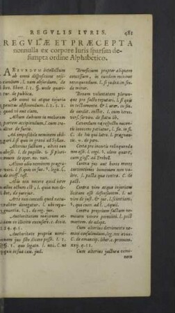 Regulae et praecepta