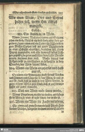 Wie man Wein, Bier und Cofent helfen soll, wenn ihm etwas mangelt