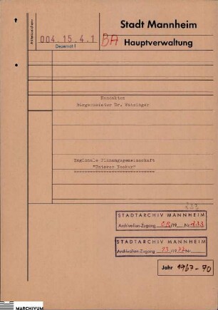 Regionale Planungsgemeinschaft "Unterer Neckar"