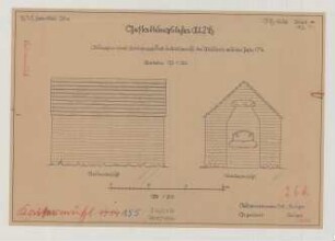 Kaisermühl (Kreis Lebus): [Hof Zachert]. Backhaus (Ansichten)