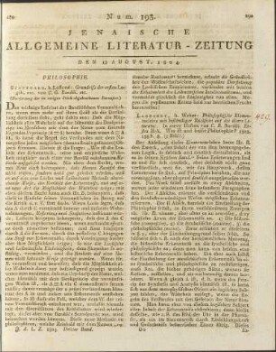 Num. 193. Den 13. Aug. 1804