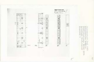 Wohnquartier, Berlin-Wedding (Diplomarbeit bei Willy Kreuer): Parken, Bürogeschoss, Wohnungen, Grundriss Tiefgeschoss 1:200