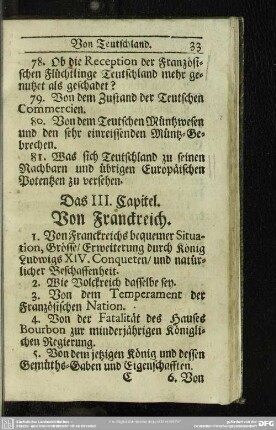Das III. Capitel. Von Franckreich