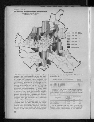 Schaubild 4: Die Verteilung der Dauerbewohner in organisierten Kleingärten nach Ortsteilen